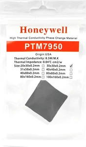 Honeywell PTM7950 30x30mm Changement de Phase Pâte Thermique Ordinateur Portable CPU Graphique - Photo 1/1
