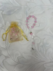 Guardian angel beaded/stone door/car hanging rosary - Picture 1 of 3