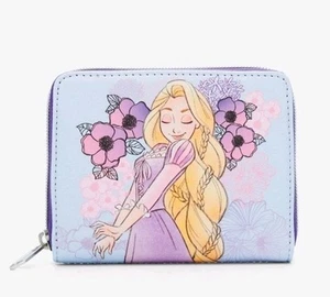 NEW! Loungefly Disney Tangled Rapunzel Pastel Flowers Lavender WALLET - Picture 1 of 4