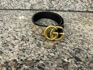 Gucci GG Supreme Canvas Leder Gürtel 400593 Gr. 85/34 SPB-TS 357252 - Bild 1 von 4