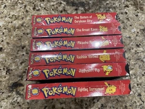 Pokemon Lot of 6 VHS RARE Vintage NEW SEALED & OPEN - Picture 1 of 19