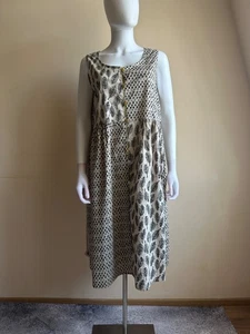 GUDRUN SJODEN Beige Cotton/ Viscose Dress size L Pockets - Picture 1 of 22