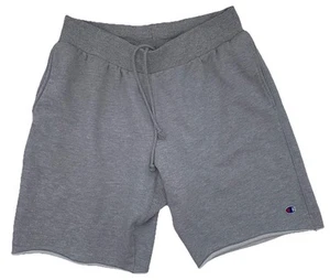 Vintage Champion Shorts Large Gray Reverse Weave Cut off Fleece 90s Fit Gym XL - Picture 1 of 4