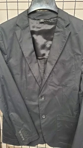 Boss Hugo Boss Mens Slim Size 38R Sport Blazer Jacket Black Cotton Two-Button  - Picture 1 of 6