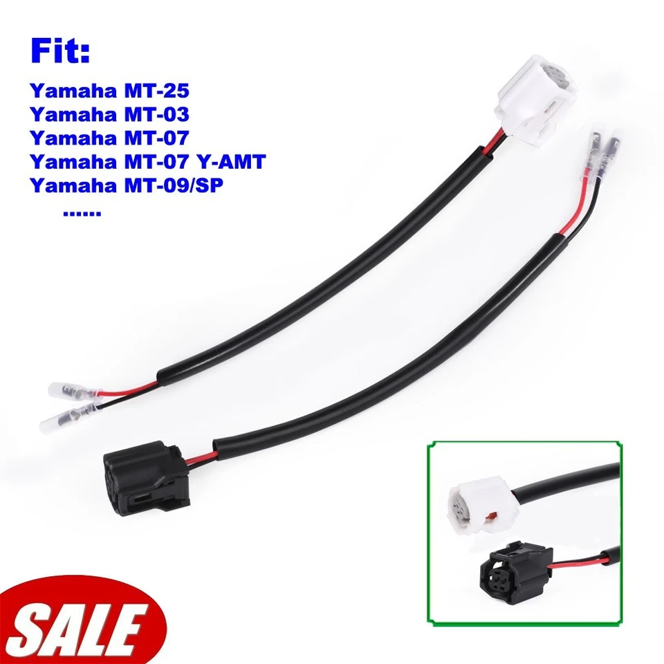Cables de luces de señalización de giro trasero de 2 hilos para Yamaha MT-10 MT-07 MT-03 YZF R1 R6 R7 Foto 1 de 4