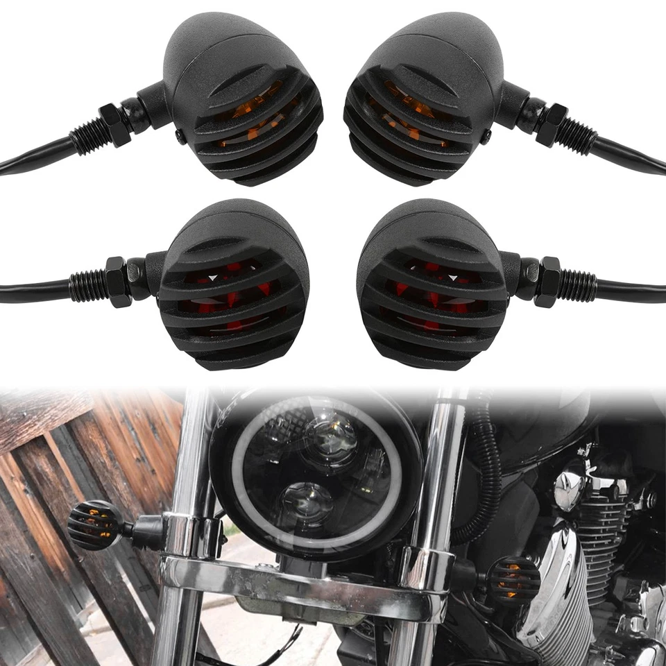 Мотоциклетные пулевые указатели поворота мигающие желтые красные лампы для Suzuki Savage - Изображение 1 из 4