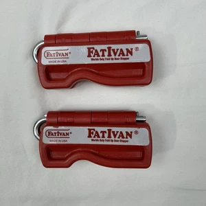 The Original Fat Ivan Fold Up Doorstop Wedge with Magnet Red (Pack of 2) - Picture 1 of 3