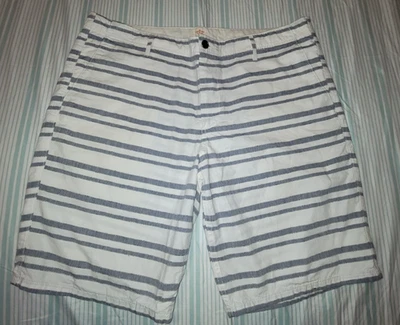 Pantalones Cortos Chinos Dockers Para Hombre Talla 38 Blanco Gris/Azul Rayas Calce Clásico Informal Foto 1 de 4