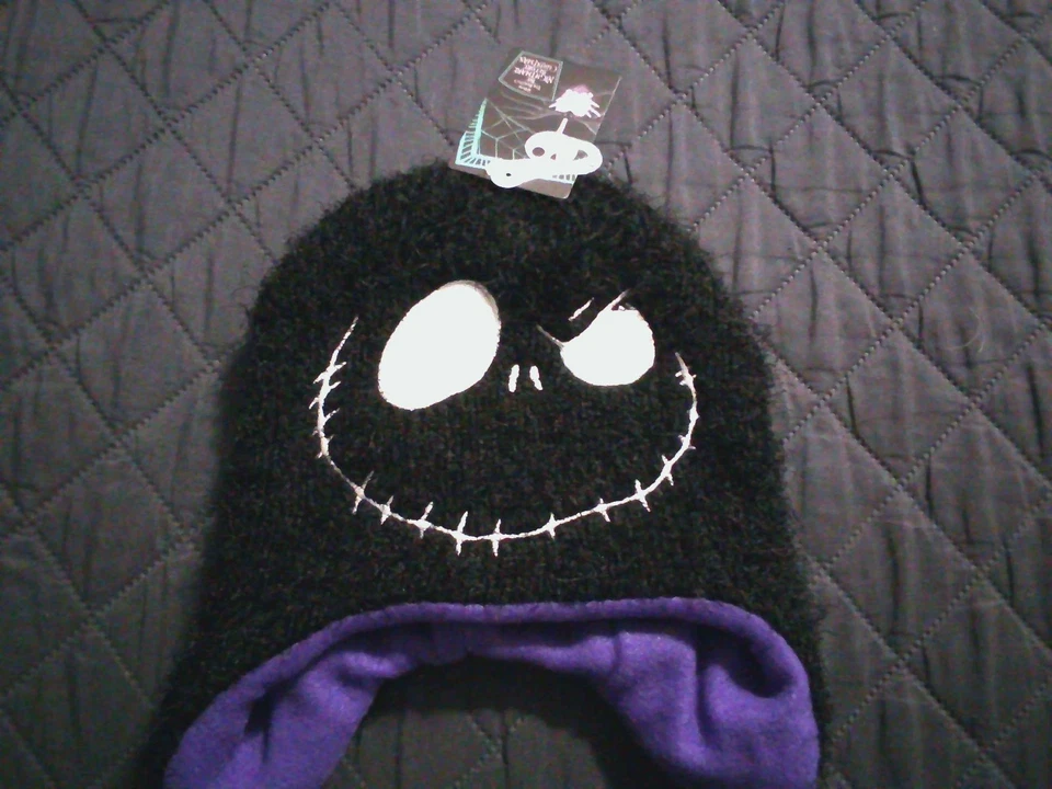 NEW Nightmare Before Christmas Fuzzy Laplander Hat Winter Pig Tail Beanie Cap - Image 1 of 4