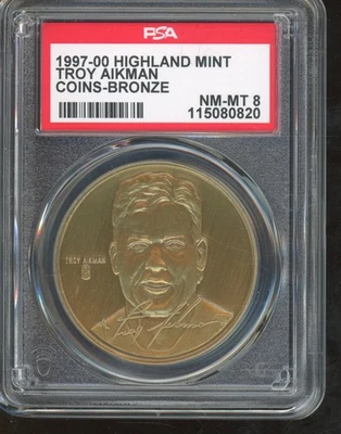 Troy AIkman Dallas Cowboys Bronce 1997 Highland Como Nuevo PSA 8 Foto 1 de 2