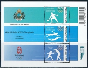 San Marino - 2008 Beijing Olympics - Sheet of 3 stamps - Scott #1758 - MNH - Picture 1 of 1
