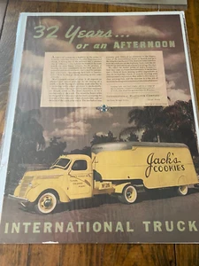 Vintage 1938 International Trucks Jack's Cookies Truck ad - Picture 1 of 1