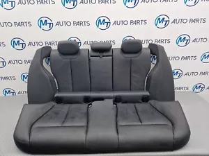 BMW 3 SERIES REAR SEATS SET BLACK LEATHER F30 - Picture 1 of 10