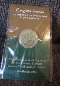 Starbuck~Pinback~Congratulation~Starbucks Coffee Passport~NEW - Picture 1 of 8