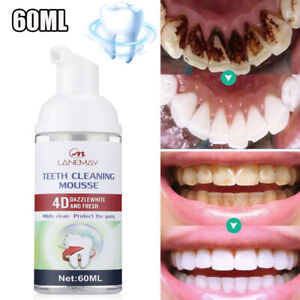 Teeth Whitening Toothpaste Foam Baking Soda Tooth Paste Mousse Stain Remove Mint