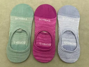 3 pairs Bombas Women's Lightweight Medium No Show Sock Socks 3 Colors - Picture 1 of 2
