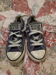 Converse All Star Navy Faded Denim Low top Sneakers Boys Girls Size 12 - Picture 1 of 4