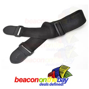 Black Replacement Adjustable Nylon Guitar Strap Belt for Acoustic/Electric/Bass - Picture 1 of 4