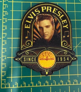 ELVIS PRESLEY SINCE 1954 LOGO WOVEN SEW OR IRON ON PATCH OFFICIALLY LICENSED - Picture 1 of 7