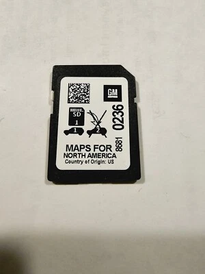 Tarjeta SD 2018-2020 GMC CADILLAC BUICK NAVEGACIÓN 8681 0236 GM de fábrica OEM Foto 1 de 2