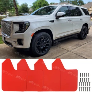 Guardabarros rojos contra salpicaduras 4 piezas para GMC Yukon Denali Sierra Wide Rally - Imagen 1 de 8