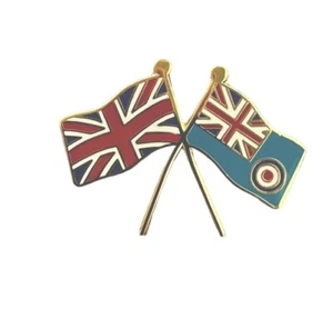 RAF Ensign and Union Jack crossed flag 25mm Pin badge - Picture 1 of 3