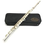 Sonata Flute Curved & Straight Head Joints White Metal With Carry Case RMF06-SJT