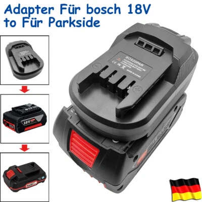 Batterie Konverter Adapter für Bosch 18V GBA zu für Parkside 20V Elektrowerkzeug