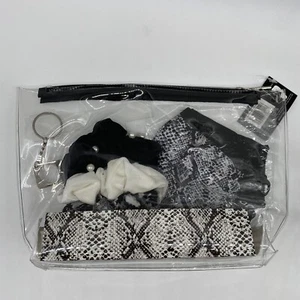 ALEXIS BENDELL  Fashion Mask and accessories Pouch snakeskin and black new - Picture 1 of 3