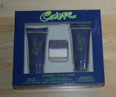 Curve Spark Liz Claiborne Hombres Set de Regalo 3 piezas Gel de Ducha, Vaporizador, Bálsamo para Después del Afeitado Foto 1 de 2
