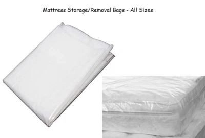 Mattress Cover Bags Heavy Duty  Single Double King Super King Polythene Moving - Image 1 of 3