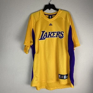 Los Angeles Lakers Adidas Warm Up Shirt Mens Size Large - Picture 1 of 6