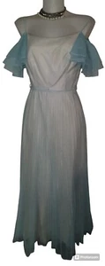 Y2K Babydoll Boho Blue White Ombre Sz S Fairy Whimsigoth Cottagecore Prom Dress - Picture 1 of 2