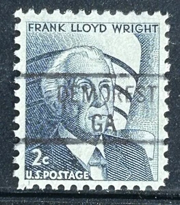 DEMOREST, GEORGIA Precancel Two Cent Frank Lloyd Wright Stamp. Type 841. - Picture 1 of 1