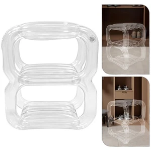  Transparentes Aufblasbares Schuhregal Schlafsaal Schuhe Regal Haushalt Organizer - Bild 1 von 12