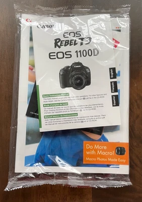 佳能 EOS Rebel T3 EOS 1100D 数码单反相机说明书 - 全新 + 奖金书籍 — 第 1/3 张图片