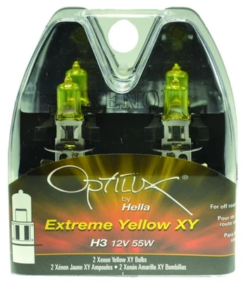 Hella Optilux H3 12V/55W XY Extreme Yellow Bulb * Fits Select Mercedes-Benz and - Imagem 1 de 4