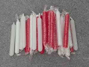 Set 40 Candele Vintage Rosso e Bianco Clip-On Albero di Natale Ornamenti  - Foto 1 di 24