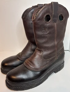 Georgia Boot Men's G5655 Muddog Steel Toe Waterproof Western Wellington Boot - Picture 1 of 9