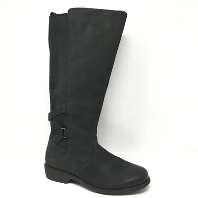 Botas de montar impermeables altas Teva Ellery zapatos para mujer talla 7 cuero negro Foto 1 de 4