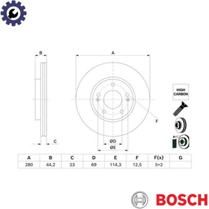 2x BRAKE DISC 0 986 479 F36 FOR HYUNDAI KIA 51712M0000 517122V000 517123X000 517 - Picture 1 of 8