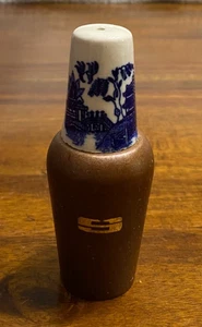 SALESERO DE MATERIA DE SAUCE AZUL VINTAGE - Imagen 1 de 14