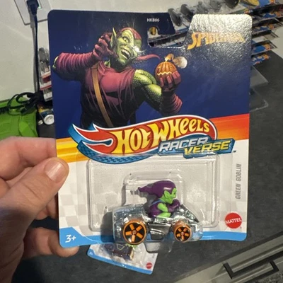 Coche Hot Wheels Racer Verse Marvel Green Goblin 2024 Foto 1 de 4