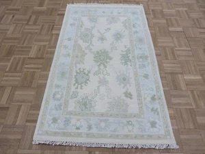 3 x 5 Hand Knotted Ivory Modern Oushak Oriental Rug G16289 - Picture 1 of 14