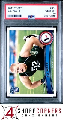 Topps #331 J.J. Watt RC 2011 Texas PSA 10 Foto 1 de 2