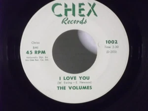 The Volumes,Chex 1002,"I Love You",US,7"45,1962 doo wop classic,Mint- - Picture 1 of 2
