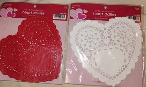 Brother Sister VALENTINE HEART DOILIES Red 6in x 5.75in 40 Count Wedding Anniver - Picture 1 of 1