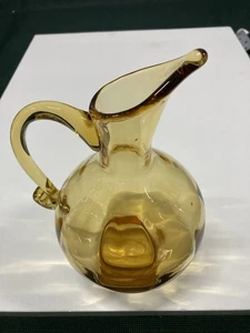 Vintage Blenko mundgeblasen Braunglas Krug Krug 8" hoch Mid Century 991 - Bild 1 von 20