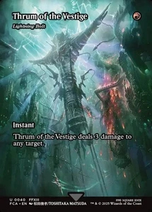 MTG - THRUM OF THE VESTIGE (Lightning Bolt) - FCA (U) - Picture 1 of 1