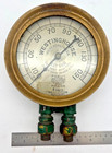 WESTINGHOUSE Star 6" Ashcroft Brass Duplex Air Brake Test Gauge Steam Locomotive
